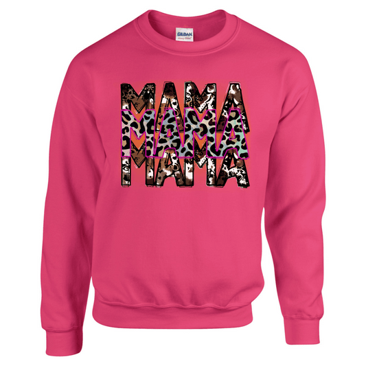 Triple Mama Western Typography Graphic Crew Neck Sweatshirt