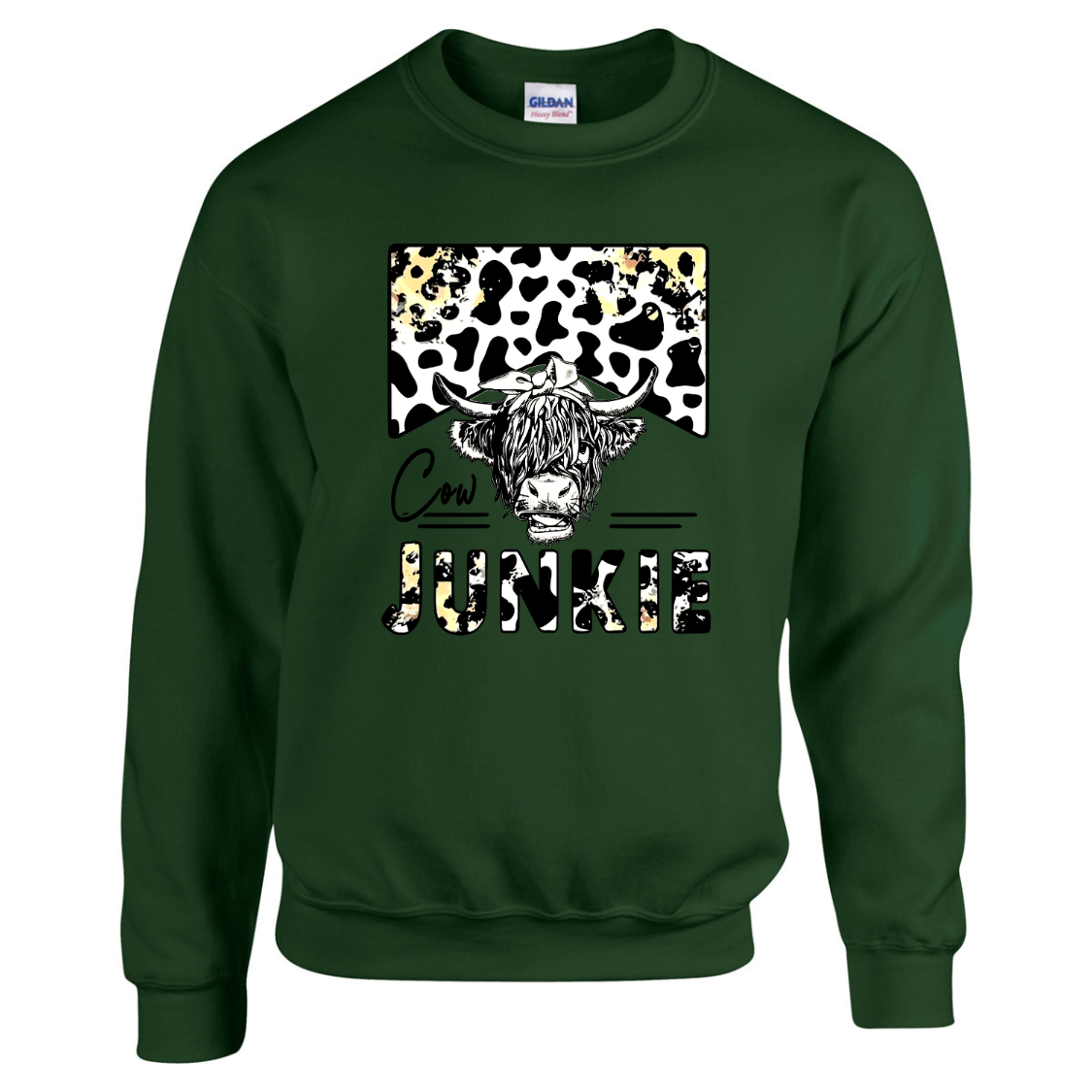 Cow Junkie Highland Cow Sweatshirt: Western Graphic, Unique Style