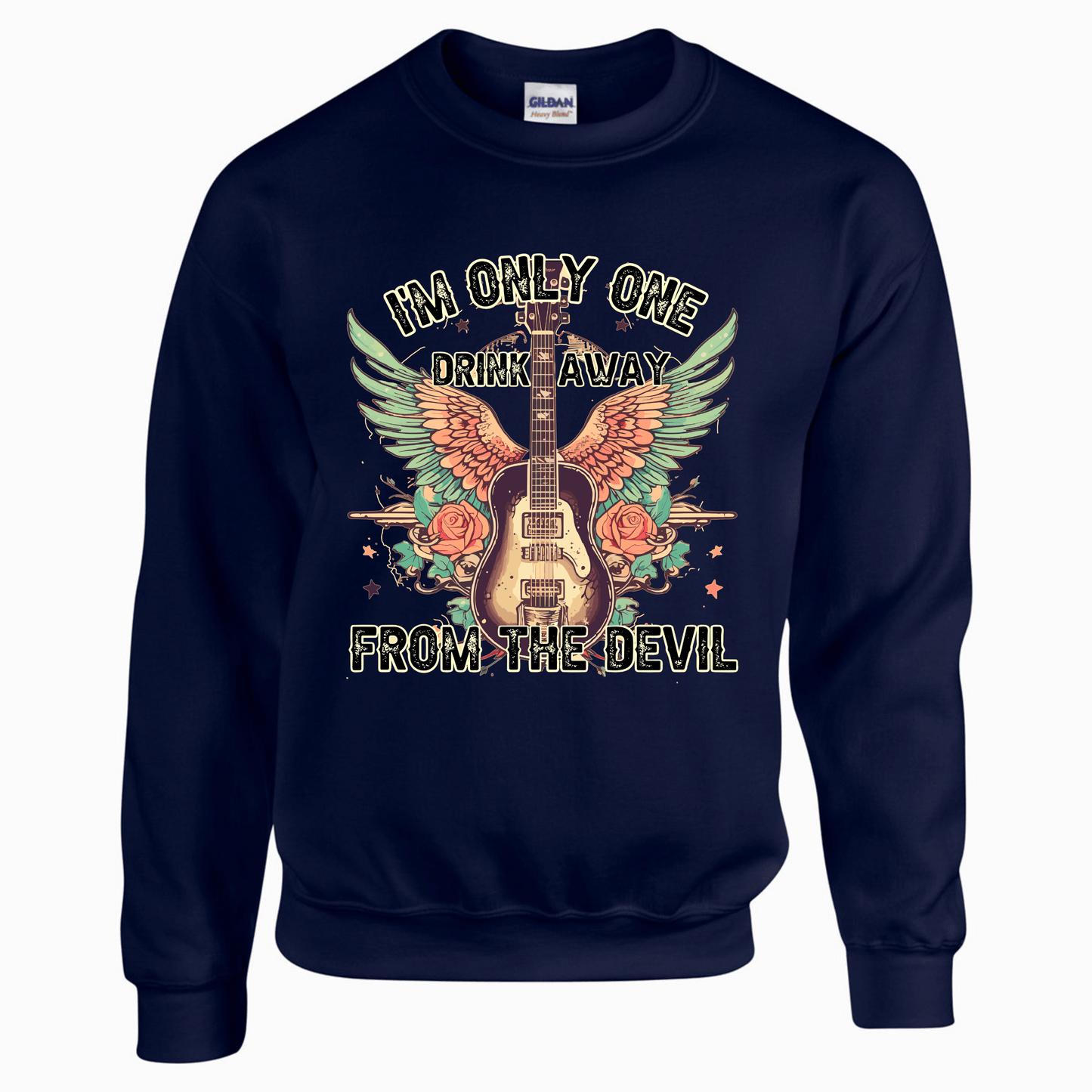One Drink Away from the Devil Graphic Sweatshirt