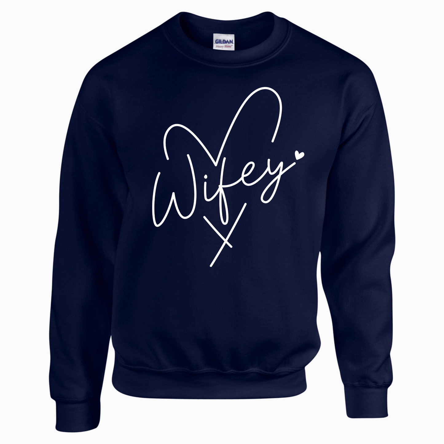 Wifey Heart Graphic Crew Neck Sweatshirt