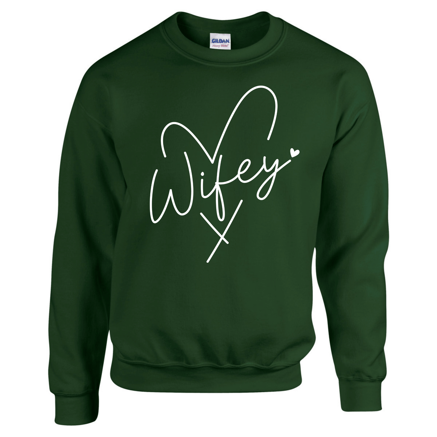 Wifey Heart Graphic Crew Neck Sweatshirt