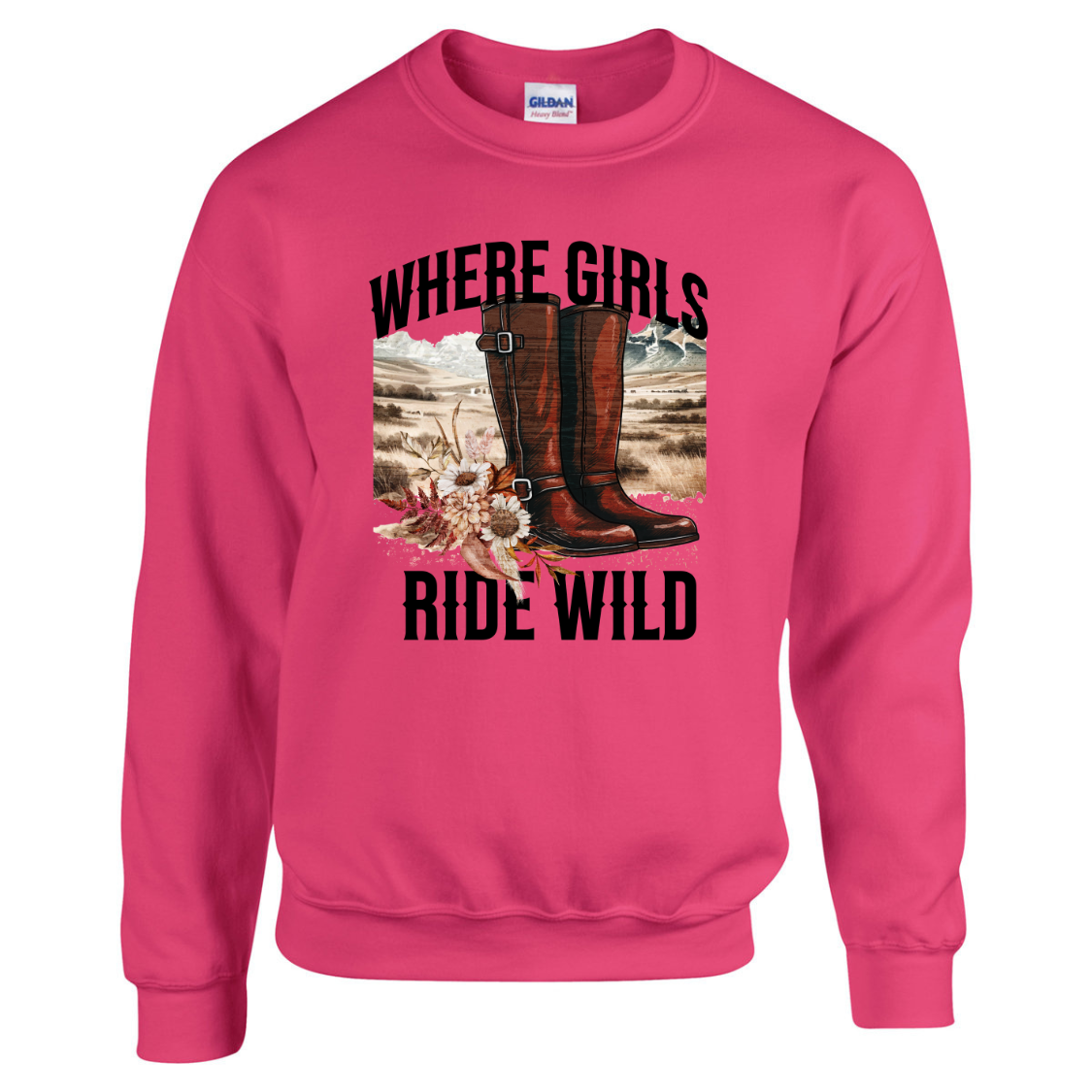 Where Girls Ride Wild: Unleash Your Inner Maverick in This Comfy Sweatshirt