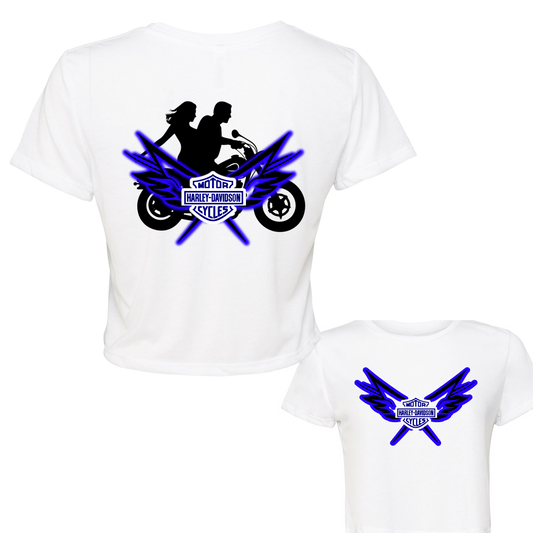 Harley Davidson Inspired Biker Boy Cropped T-Shirt: Empower Your Style