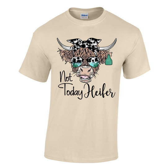 Not Today Heifer Crew Neck Cow T-Shirt